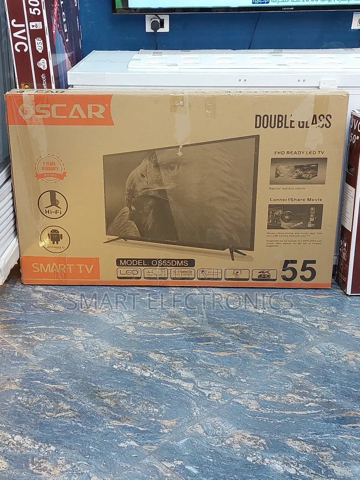 Oscar 55 Inch Smart Uhd Tv Double Glass Smart Android Tv