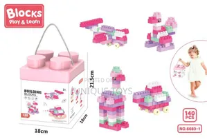 Construction Cubes Set, 140 Pieces - Play and Learn