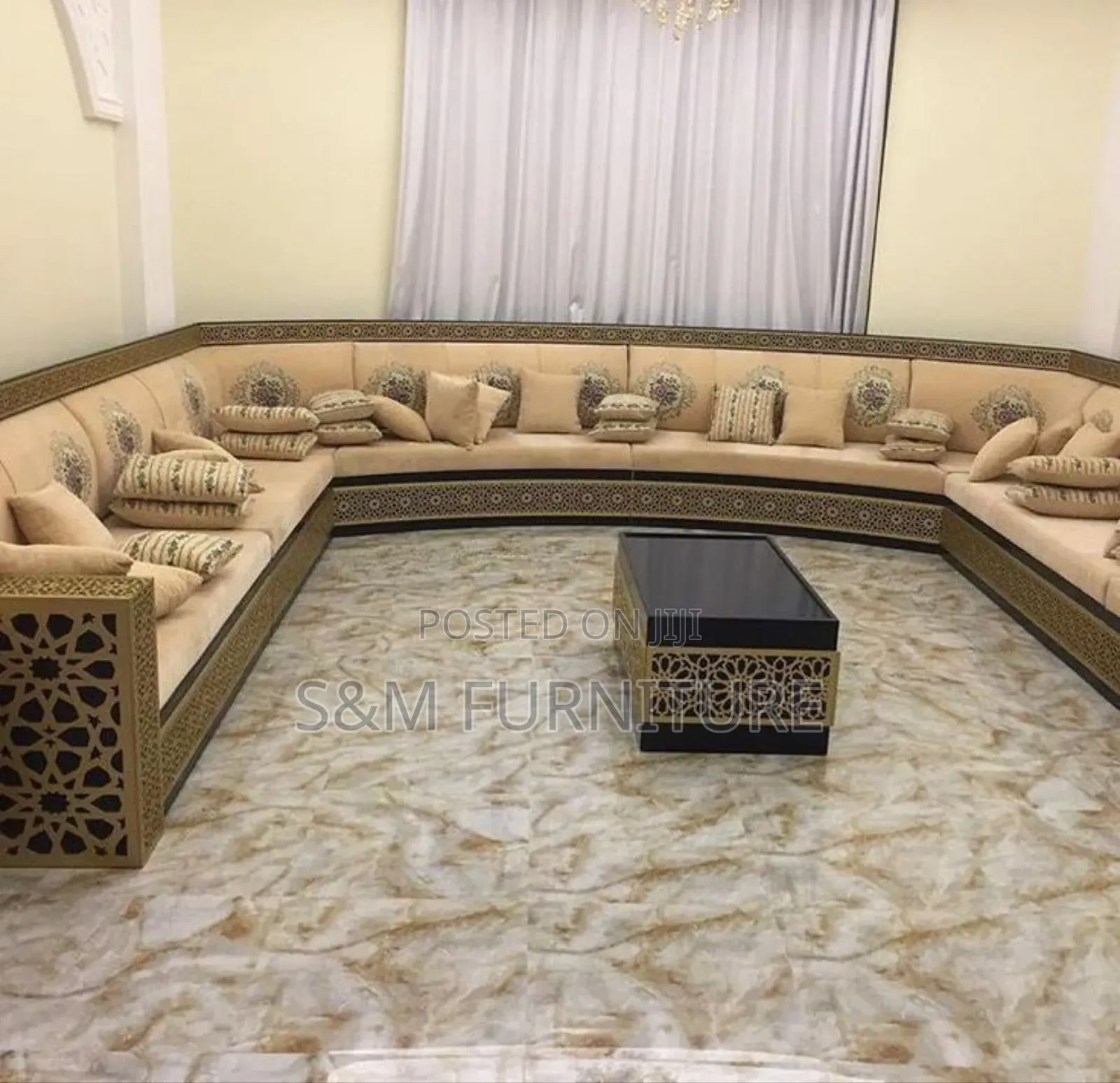 High-Toned Arabian Majlis Priced Per Square Meter.