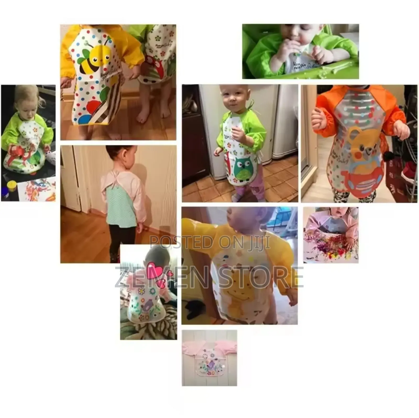 Infant Long Sleeve Feeding Aprons – Keep Mealtime Mess-Free