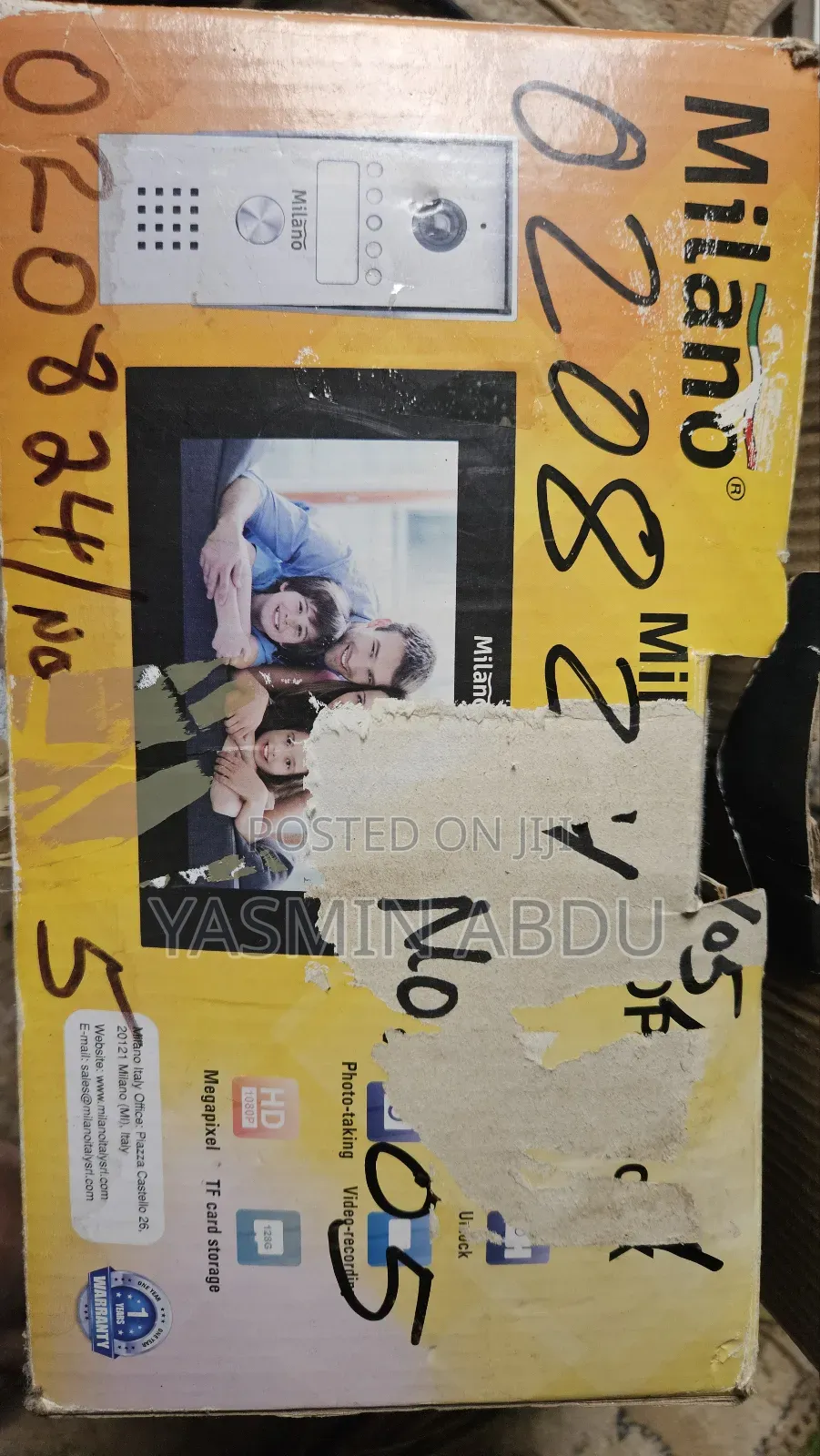 Milano 7"VDR Touchx Door Bell