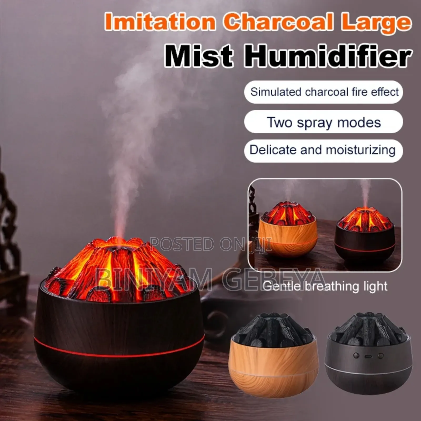 💥Original 300ml መልካም መዓዛ ያለዉ Charcoal Fire Humidifier