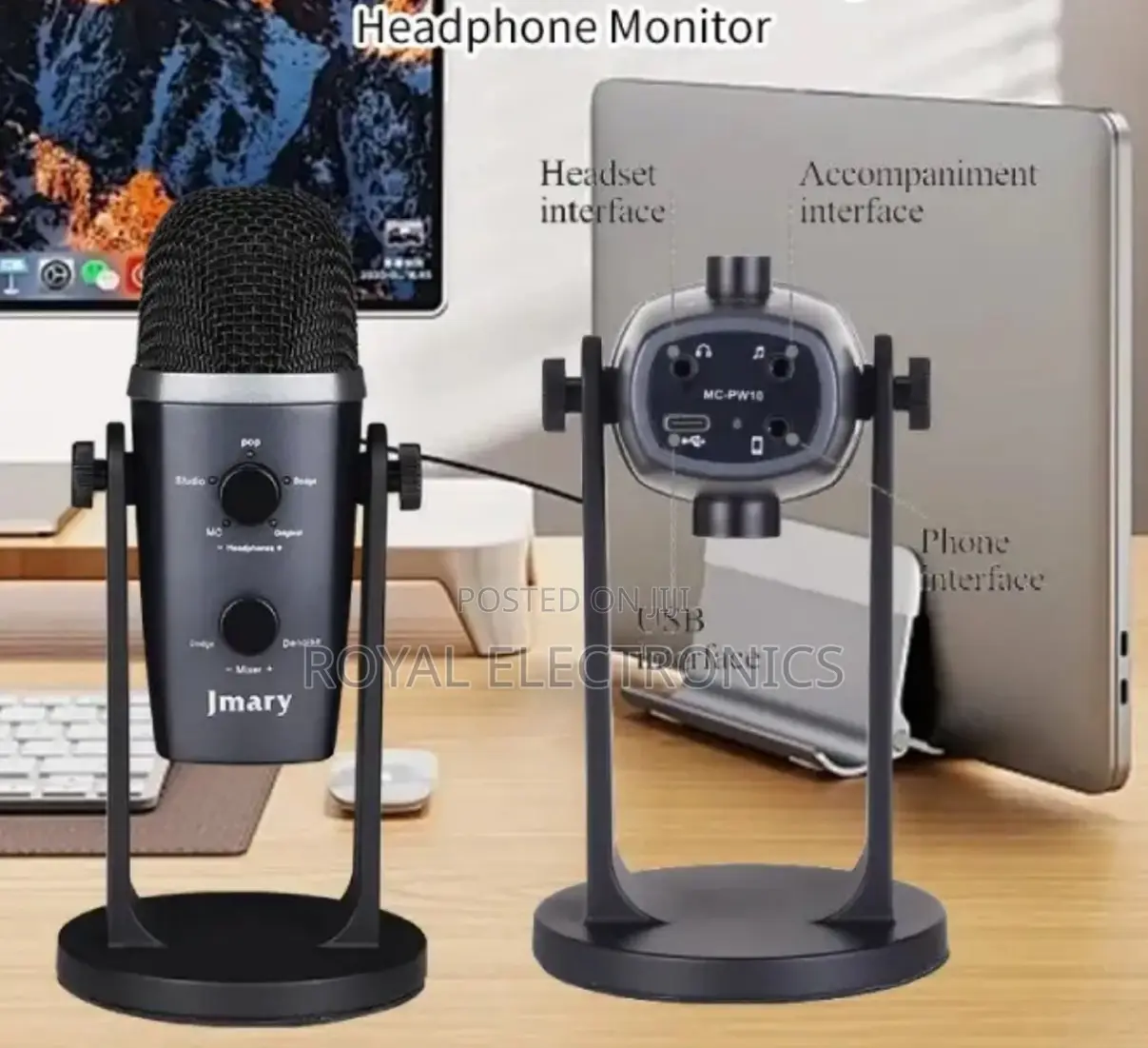 ለስልክ ለኮምፒተርም የሚሆን Professional Studio Microphone