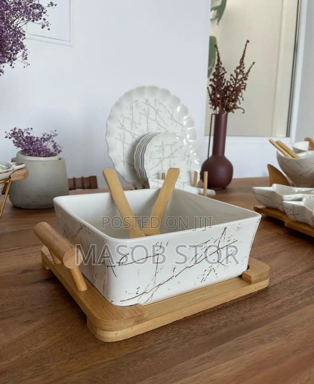 Ceramic Serving Bowl ለሰላጣ,ለወጥ እና ለፍሩት ማቅረቢያ የሚሆን