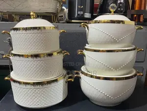 Photo - ባለ ሶስት ሸክላ ጎልደን ጠርዝ የወጥ ሳህን