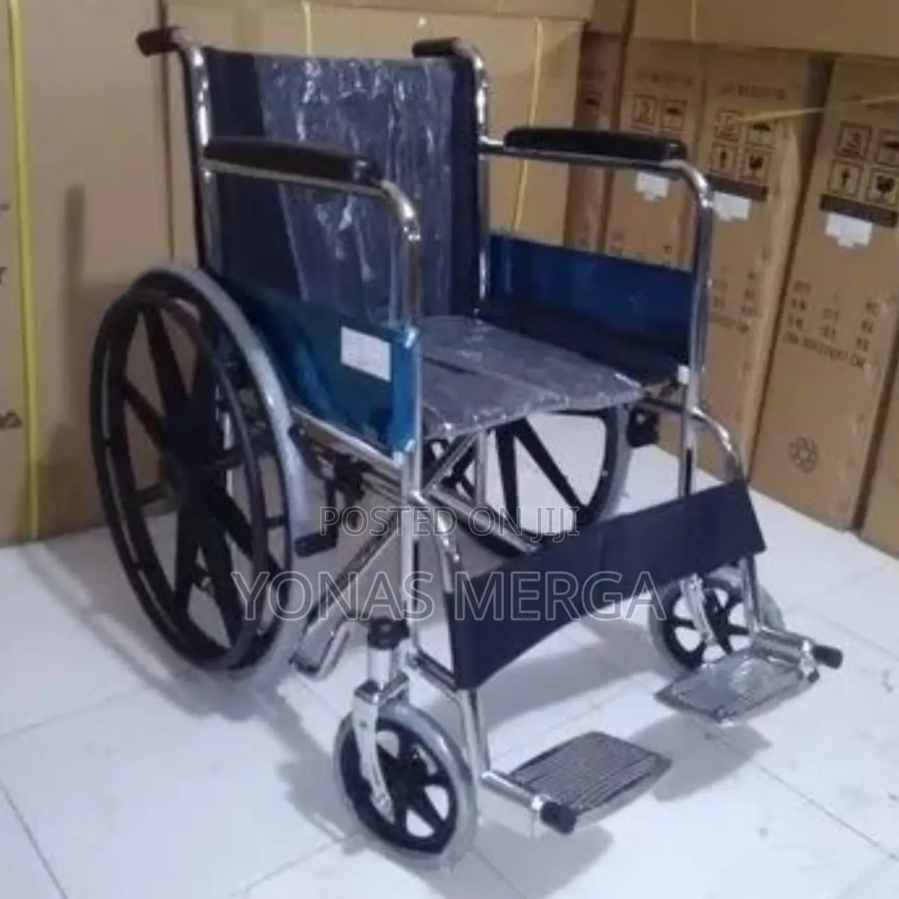 EASYCARE EC 809F Foldable Steel Wheelchair (Capacity 150kgs)