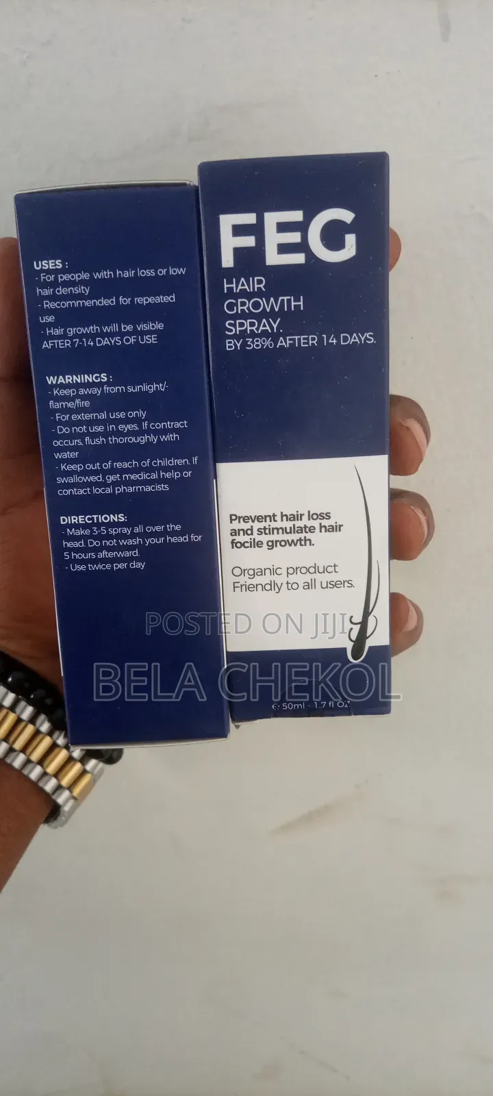 Organic FEG Hair Growth 14 Days Change