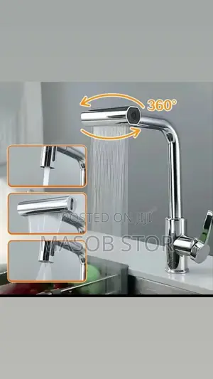 Photo - Multifunctional Universal Faucet /ዝቅተኛ ግፊት እንኳን ኃይለኛ የውሃ ፍሰት