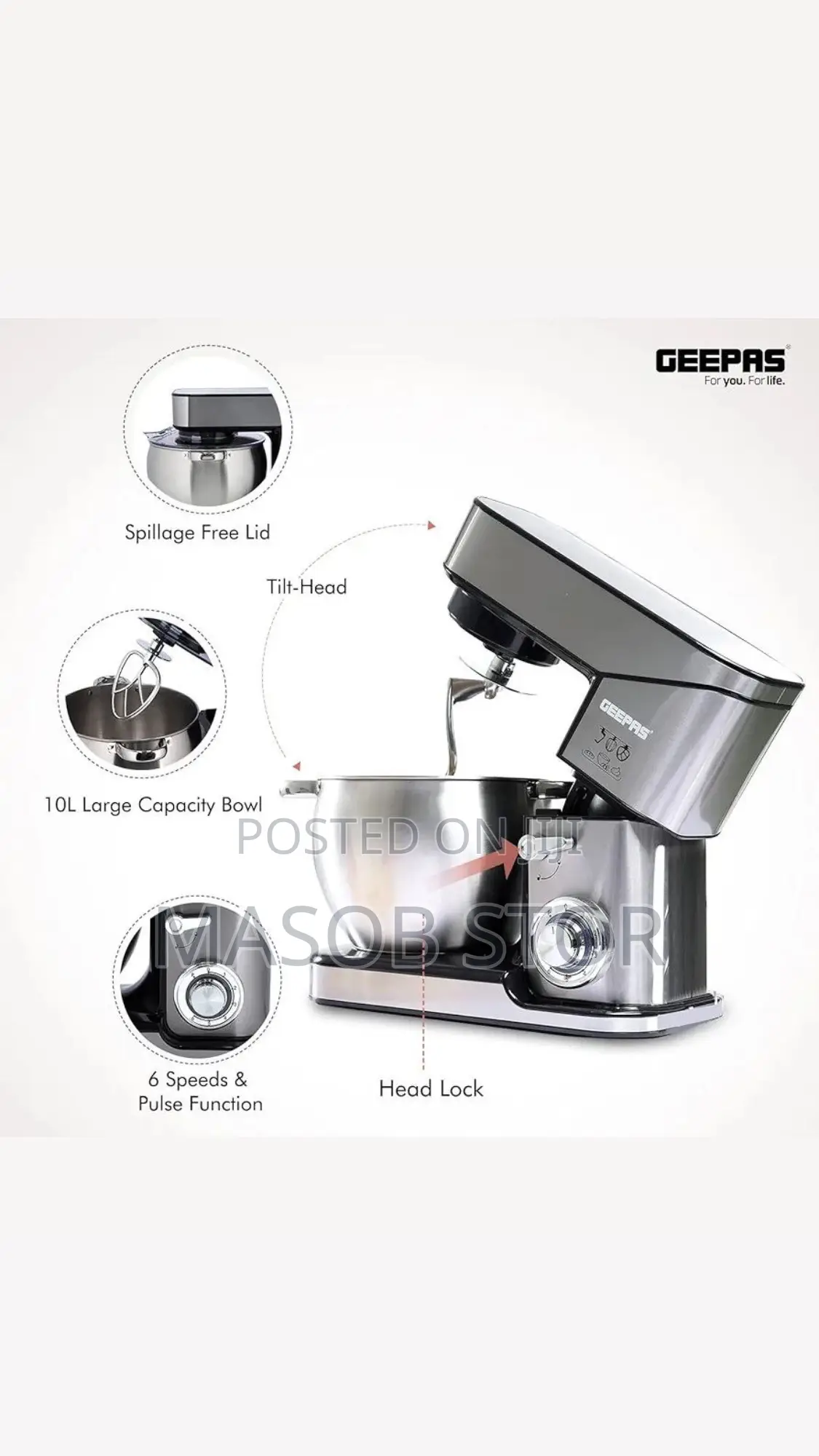 Gepaas Stand Mixer// ሊጥ እና እንቁላል መቀላቀሊያ