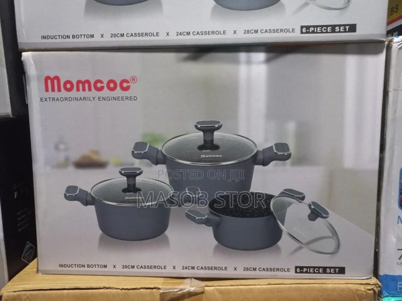 3pcs Momcoc Non Stick Cookware / የማይዙ ማራኪ ግራናይት ቅብ ድስቶች