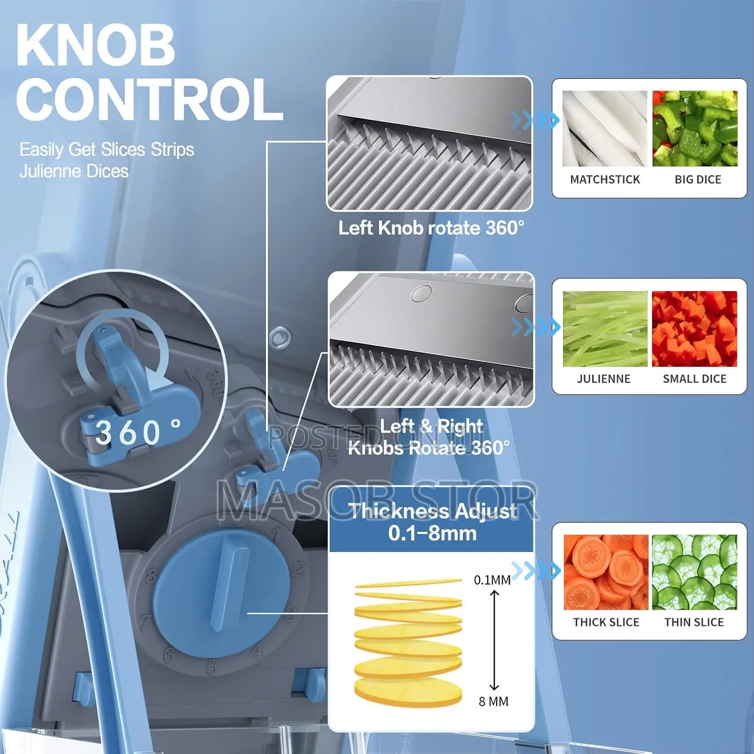 Multifunctional Vegetable Cutter/በፈለጉት ሳይዝ የሚቆራርጡበት
