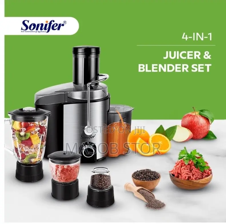 Sonifer Juicer Blender / ብርቱካን ካሮት አፕል አናናስ ጁስ ይሰራል ፋይበሩን