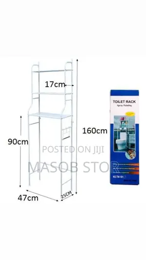 Over Toilet WC Rack ትልቁ Size ሙሉ በሙሉ ብረት