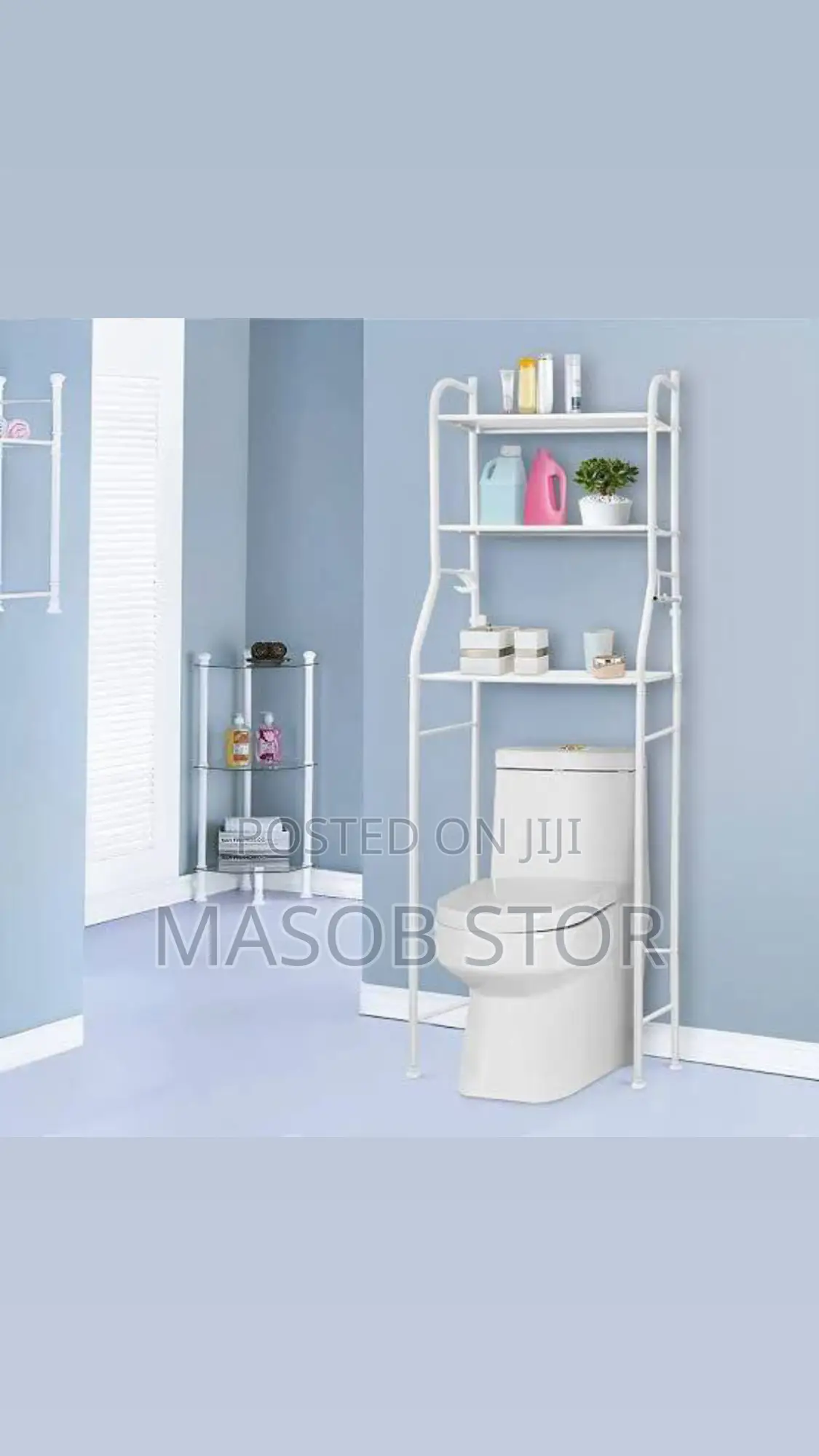 Over Toilet WC Rack ትልቁ Size ሙሉ በሙሉ ብረት