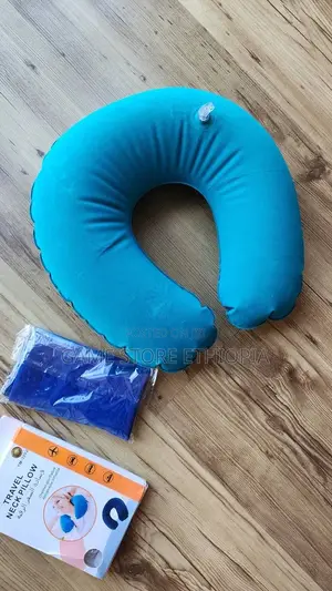 Inflatable Neck Pillow for Travel መንገድ ሲሄዱ የሚነፋ የአንገት ትራስ