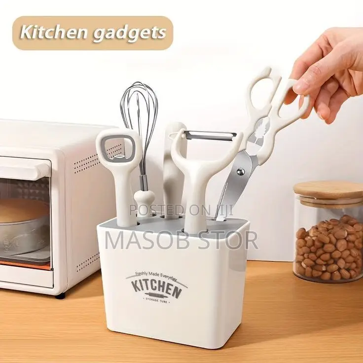 Kitchen Gadgets መቀላቀያ፣ ቢላ፣ መፈቅፈቂያ፣ ለስላሳ መክፈቻ፣ መቀስ