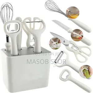 Kitchen Gadgets መቀላቀያ፣ ቢላ፣ መፈቅፈቂያ፣ ለስላሳ መክፈቻ፣ መቀስ