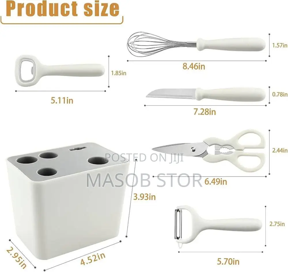 Kitchen Gadgets መቀላቀያ፣ ቢላ፣ መፈቅፈቂያ፣ ለስላሳ መክፈቻ፣ መቀስ