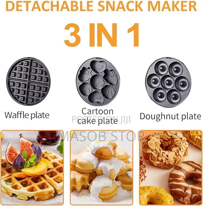 The Sokany 3in1 Snack Maker ለልጆች የተለያየ አይነት ቁርስ መስሪያ