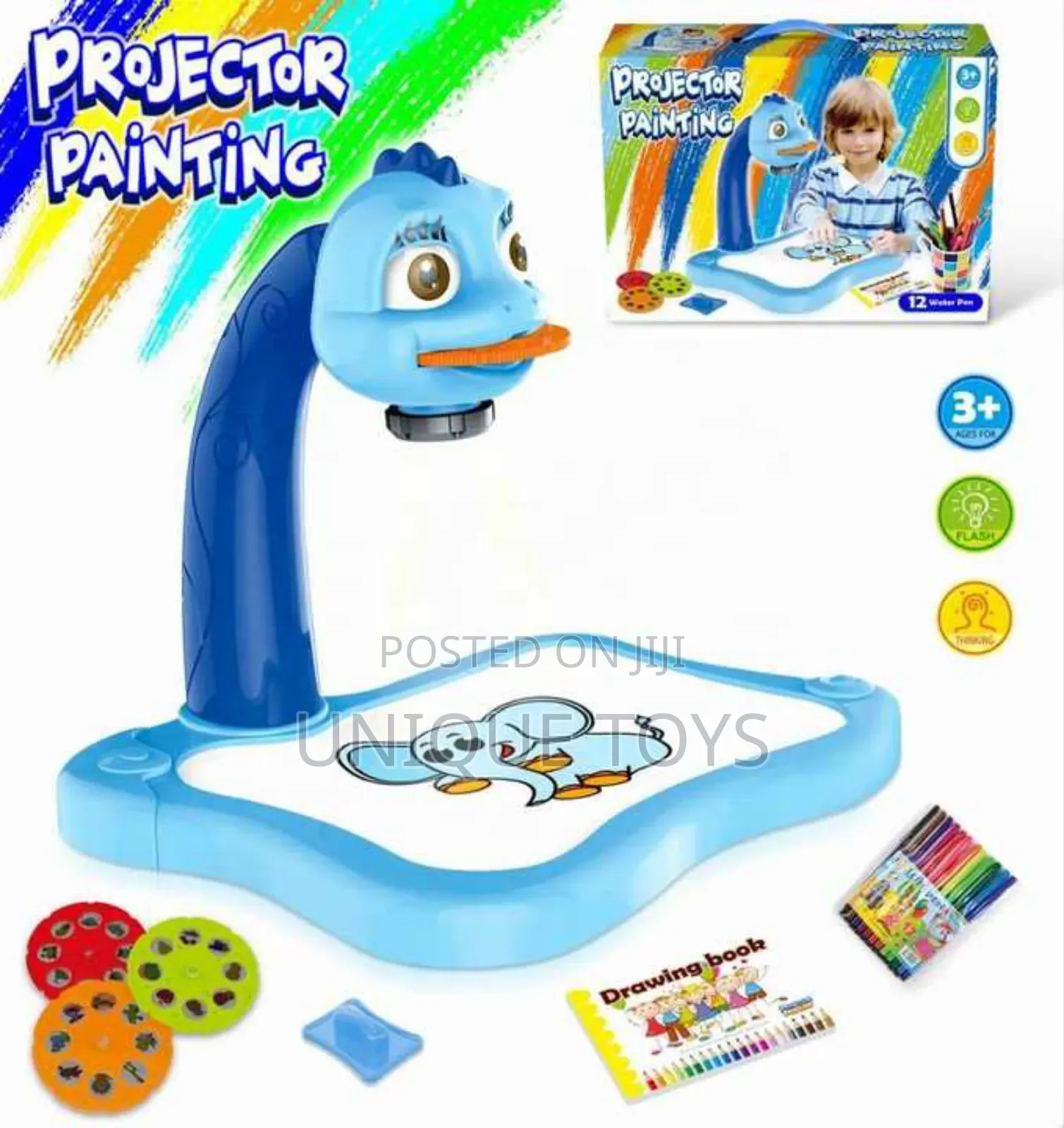Electronic Kids Drawing Projector Table,
With Light Music