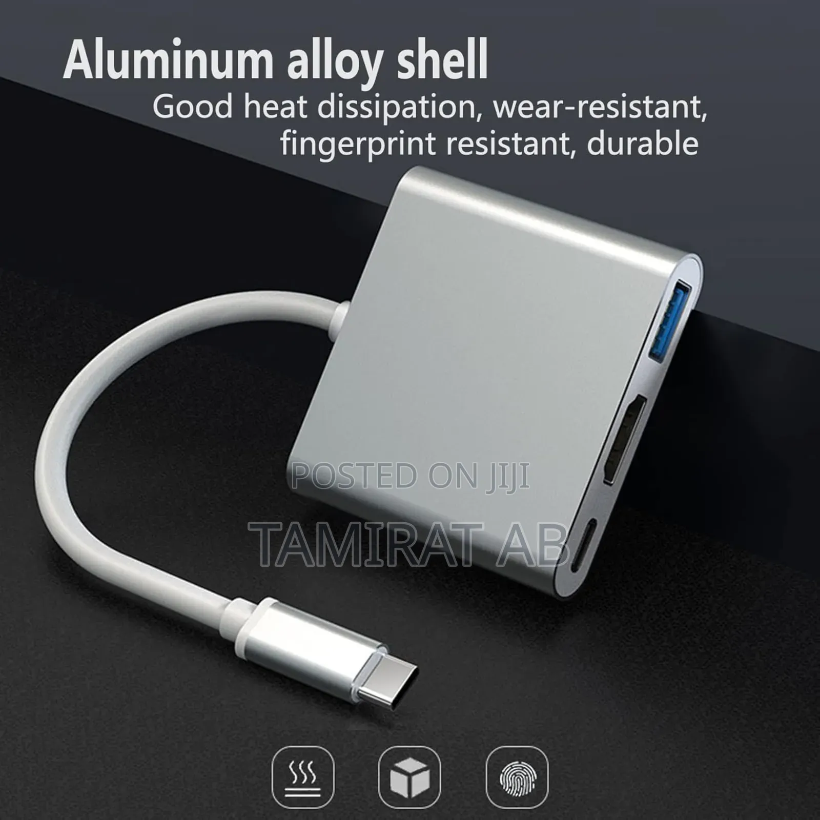 3in1 USB-C Adapter With PD Charging, HDMI USB3.0