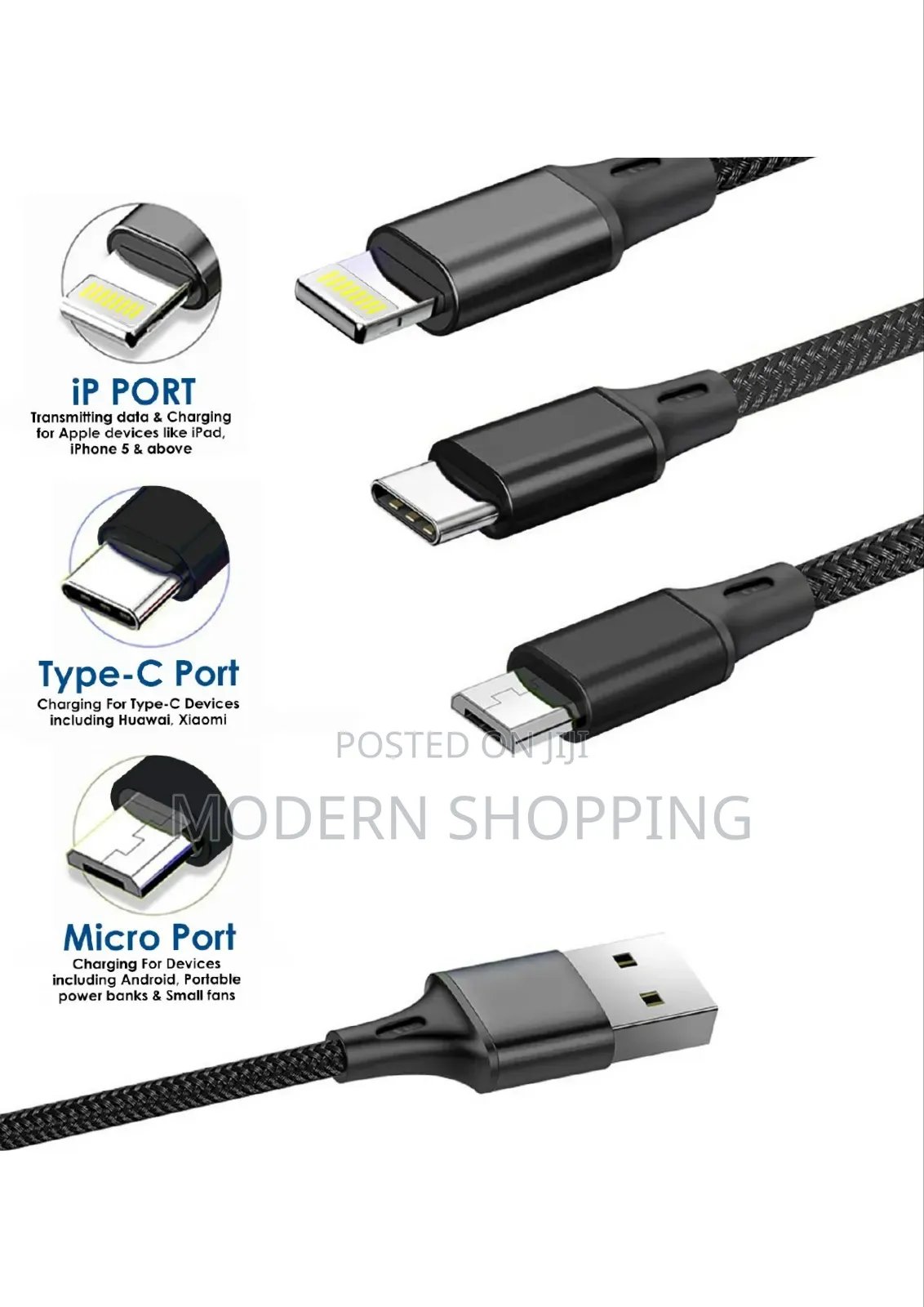 3in1 USB Fast Charging Cable