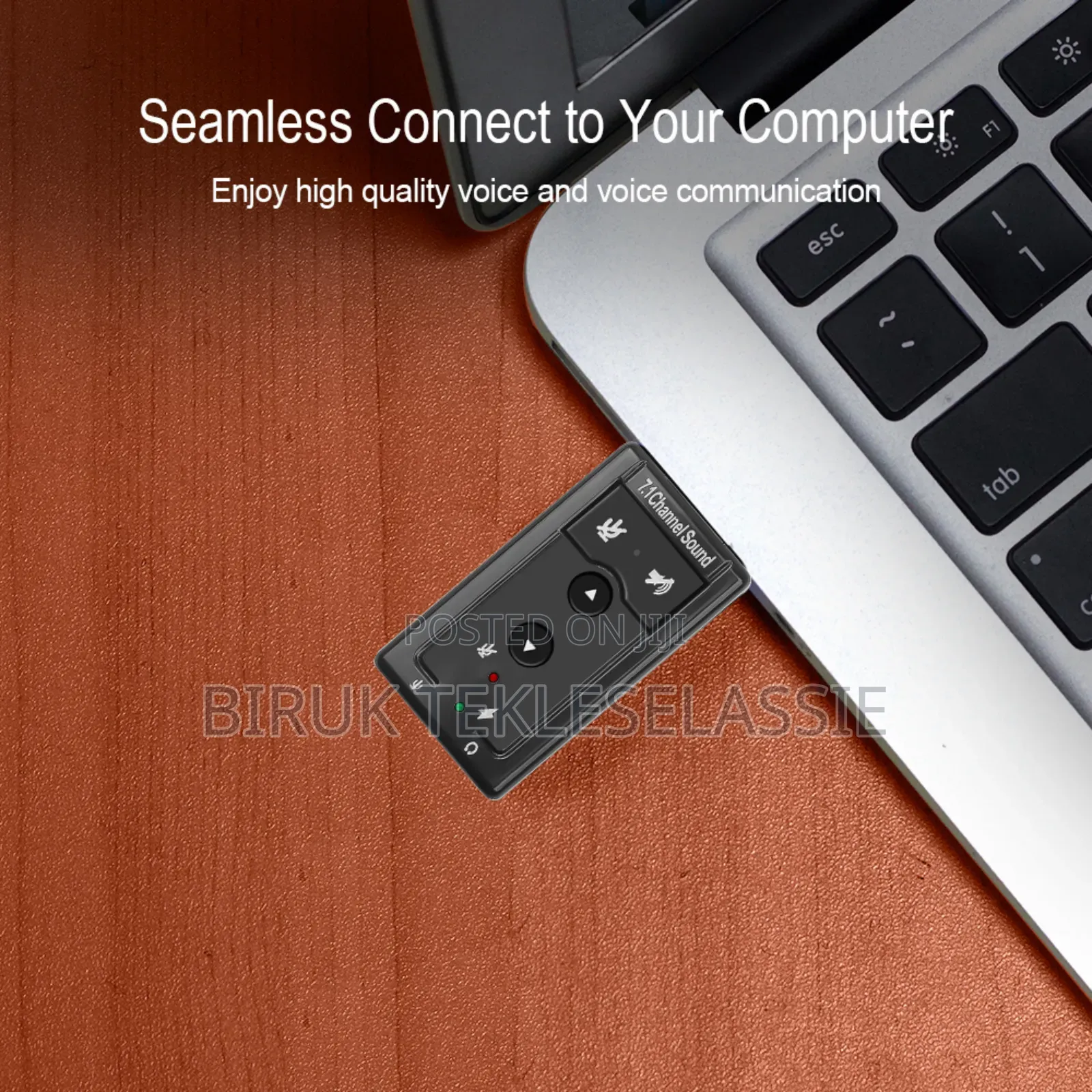 External Usb Sound Card 7.1 Channel 3d With 3.5mm Headset Mic