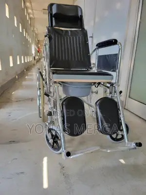 ፖፖ*Foldable Recliner Wheelchair Relax辭unified Braking System