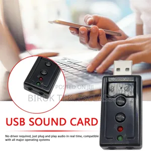 External Usb Sound Card 7.1 Channel 3d With 3.5mm Headset Mic