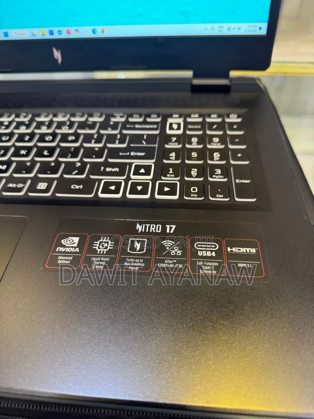 New Laptop Acer Nitro 17 16GB AMD Ryzen 7 SSD 1T