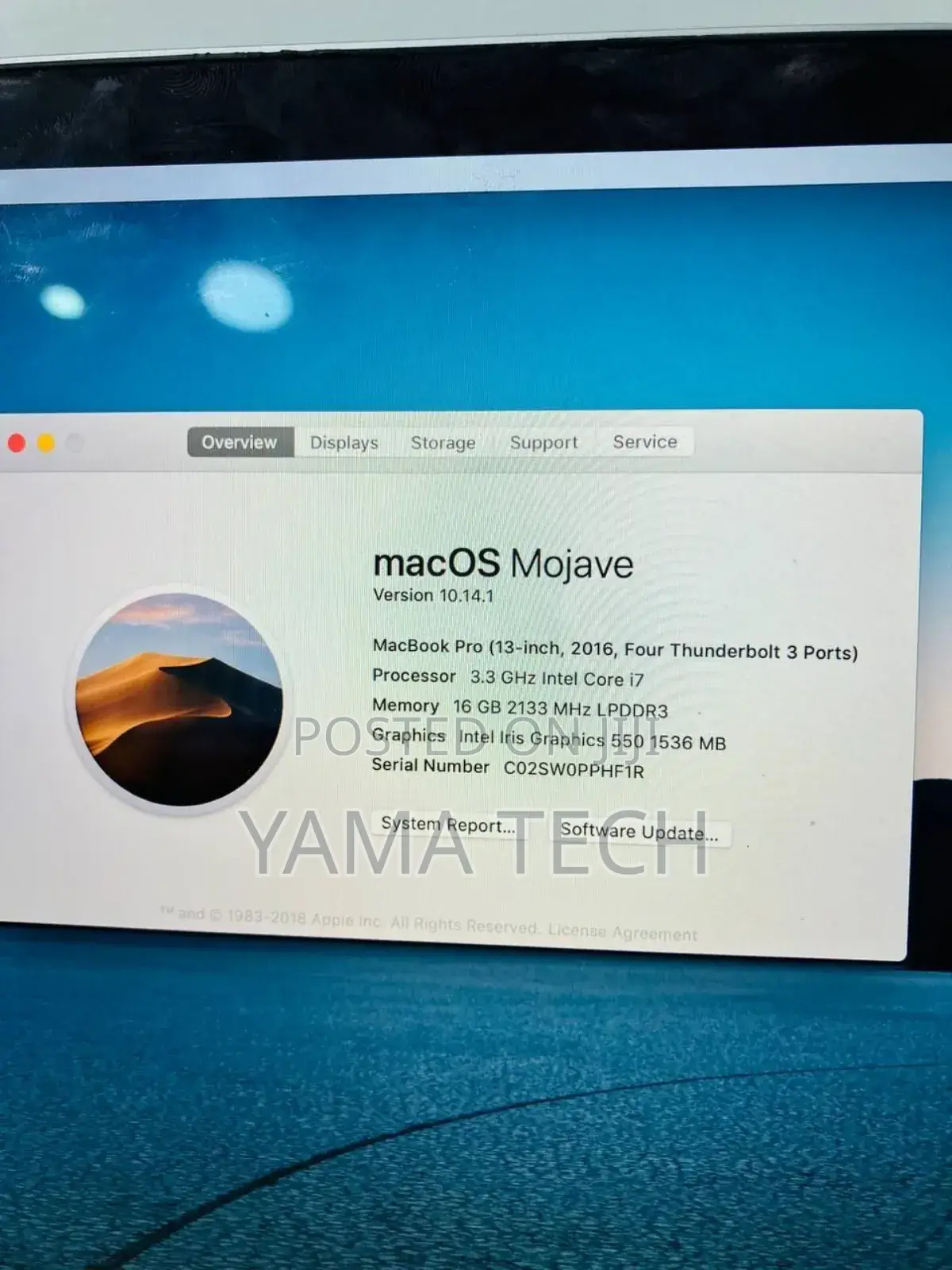 New Laptop Apple MacBook Pro 2016 16GB Intel Core I7 SSD 512GB