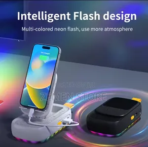 2-in-1 Bluetooth Speaker With Phone Holder Long Battery Life