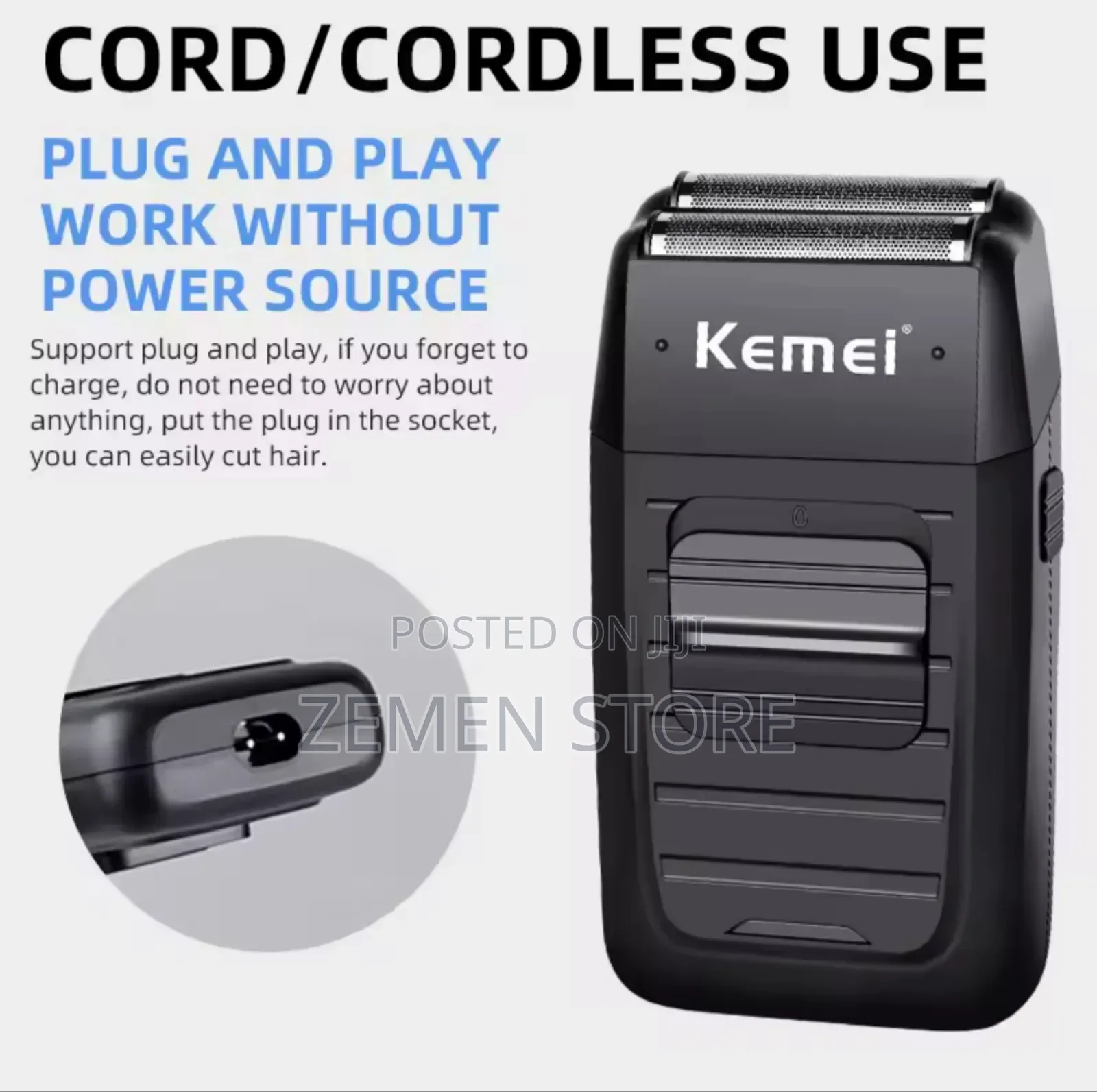 Kemei Km-1102 Rechargeable Electric Shaver | Smooth Safe