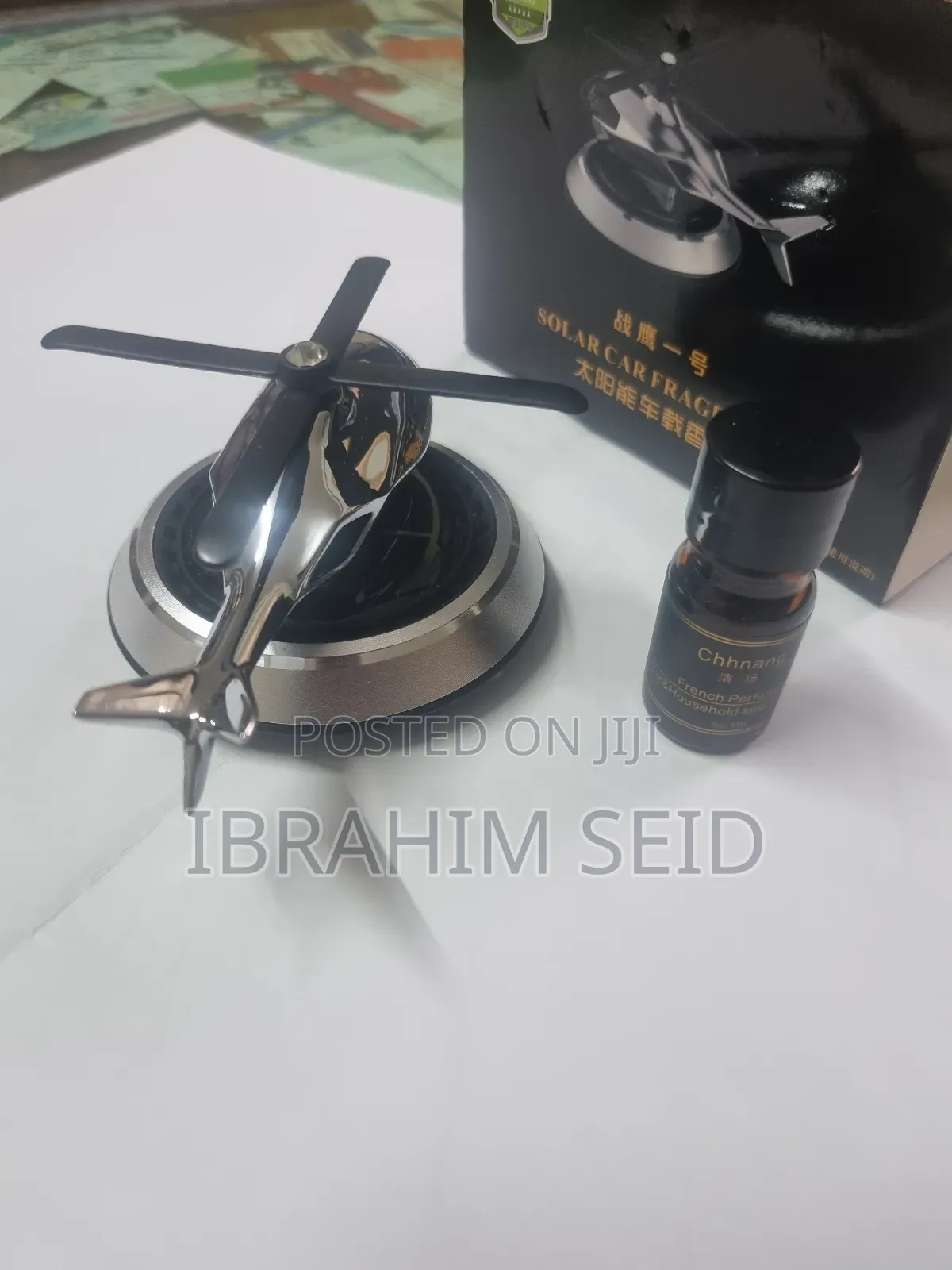 Air Freshener, Helicopter Solar Energy Rotating