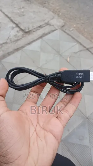 5v to 12v Boost Converter Cable (መብራት ሲጠፋ ራዉተር መጠቀሚያ)
