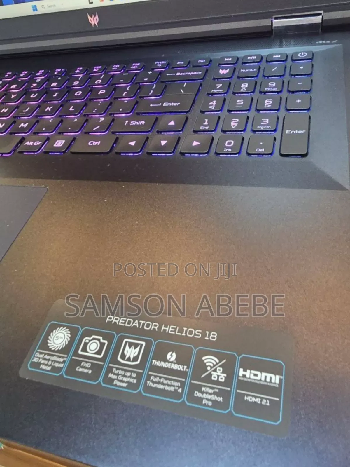 New Laptop Acer Predator 17 X 16GB Intel Core I7 SSD 1T