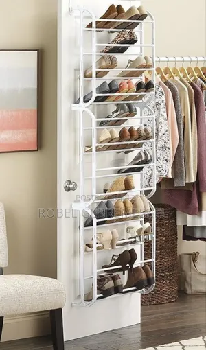 36 Pairs Over The Door Shoe Rack በቀላሉ የሚገጣጠም የሚነቃቀል