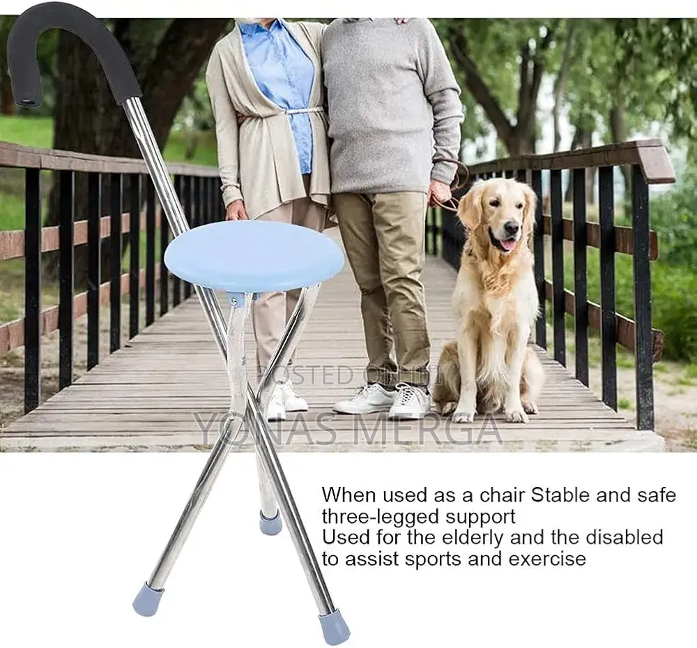 Walking Stick衛adjustable Cane With a Large Seat道fast Easy