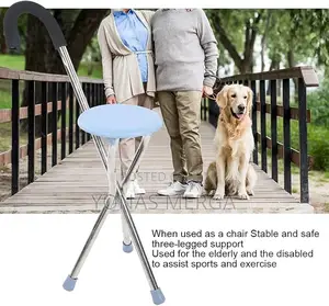 Photo - Walking Stick衛adjustable Cane With a Large Seat道fast Easy