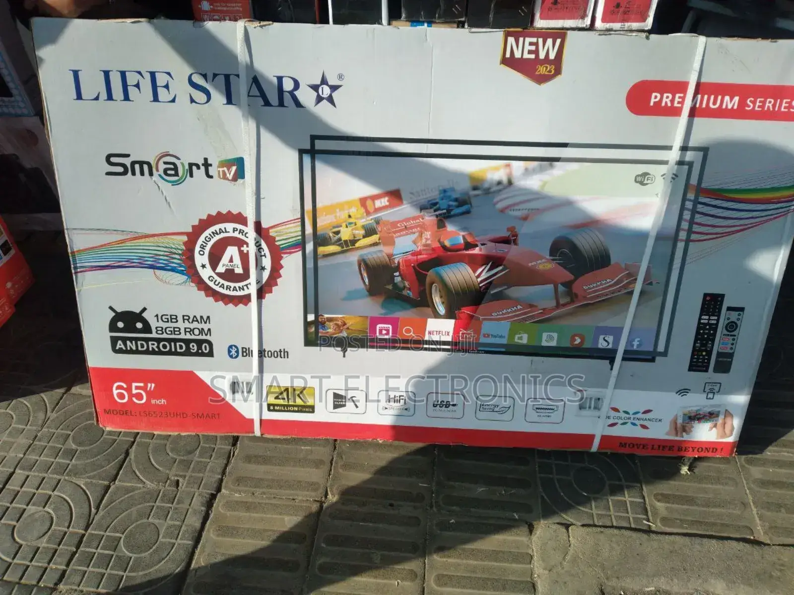 Life Star 65 Inch Smart Uhd TV Double Glass Smart