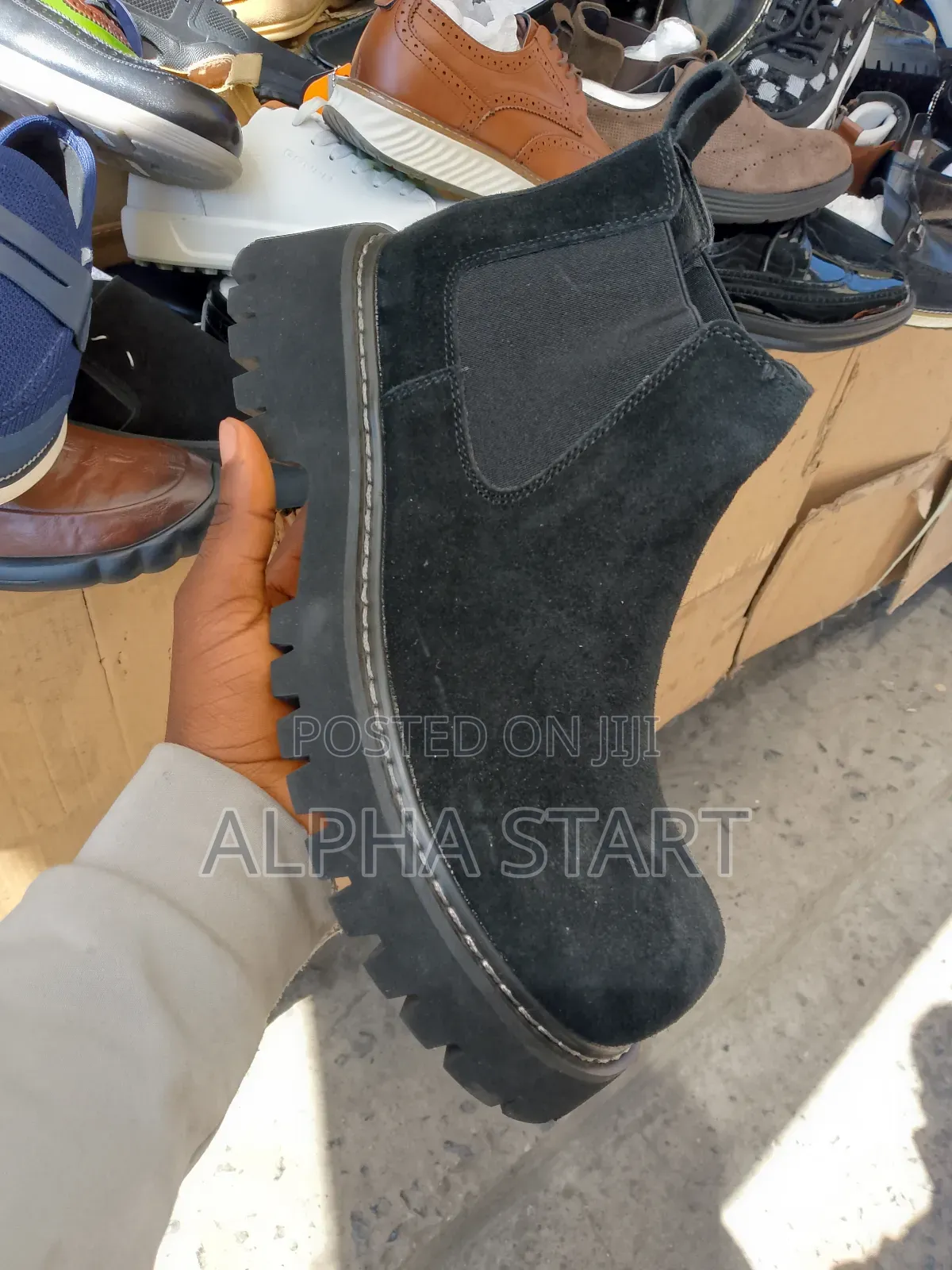 Chelise Boots Black Higher Quality Shoes for Man's