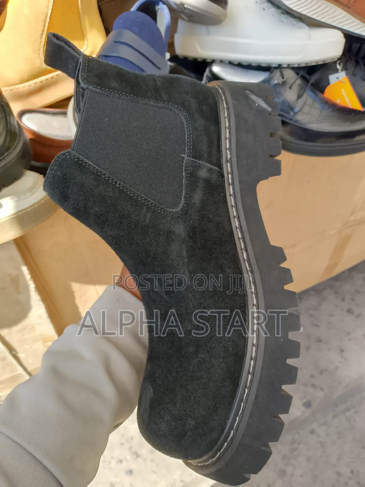 Chelise Boots Black Higher Quality Shoes for Man's