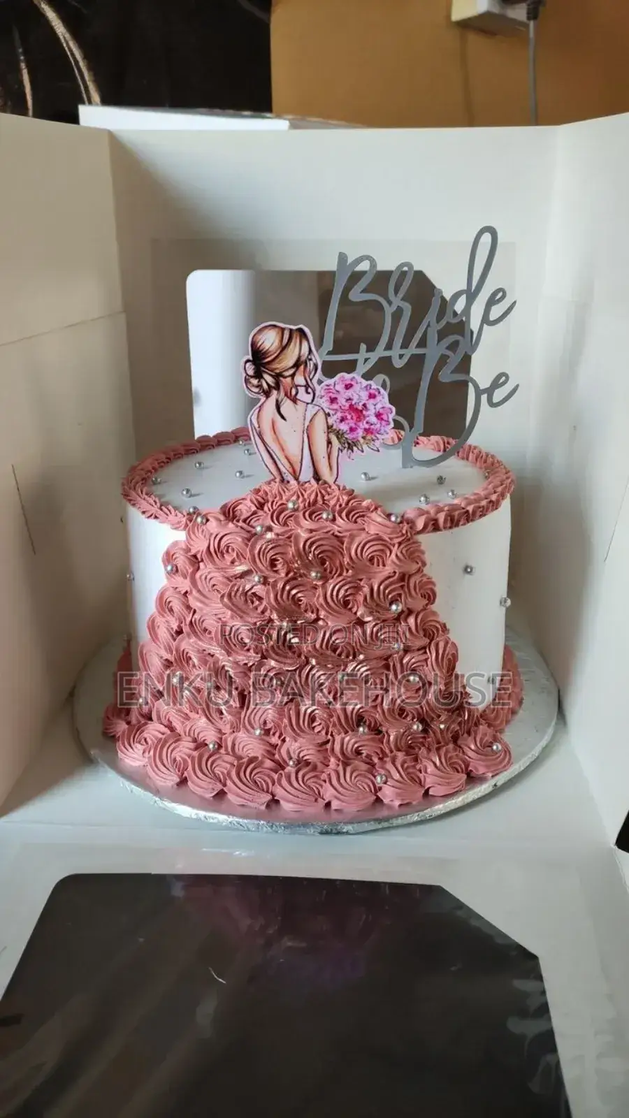 Bride to Be Cake Burgundy