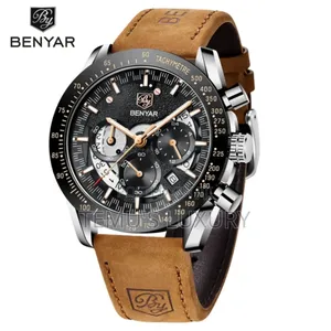 Photo - Benyar Men Wrist Watch Leather Chronograph Quartz Watch