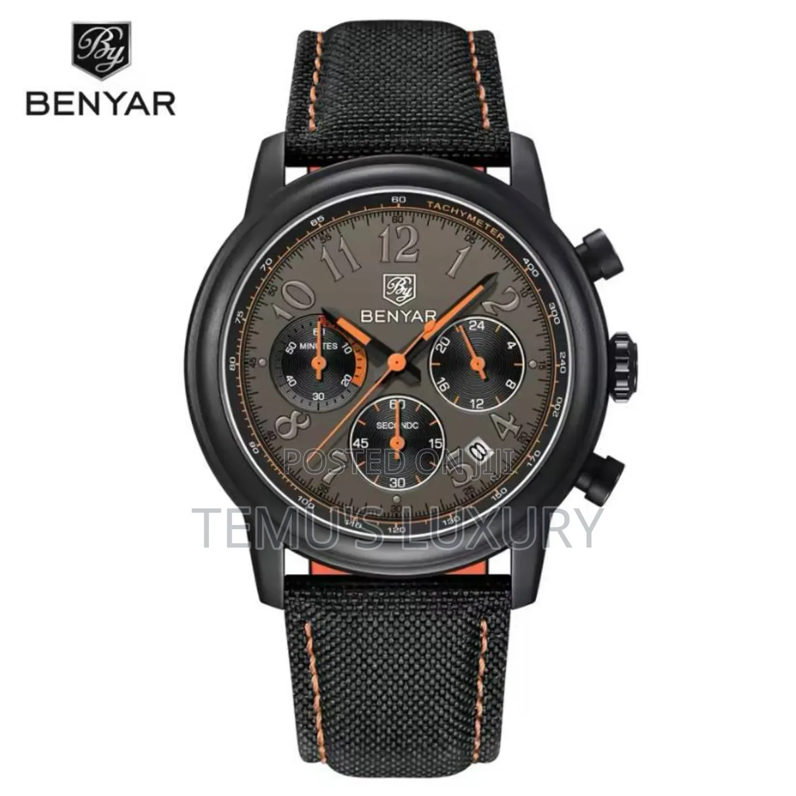 BENYYAR Men's Stainless Steel Band Waterproof WATCH