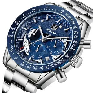 BENYAR Classic Business Full Steel Watches Men Wrist Watch