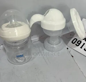 1ማንዋል የጡት ማለብያ ከተቀያሪ የጡጦ ጫፍ ጋር