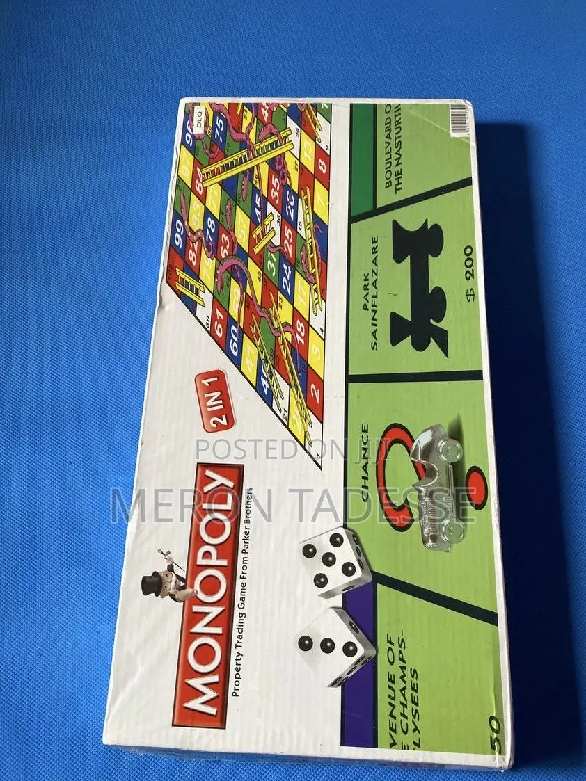 Educational Board Game: ሞኖፓሊና ስኔክ •Monopoly/Snakes Ladders