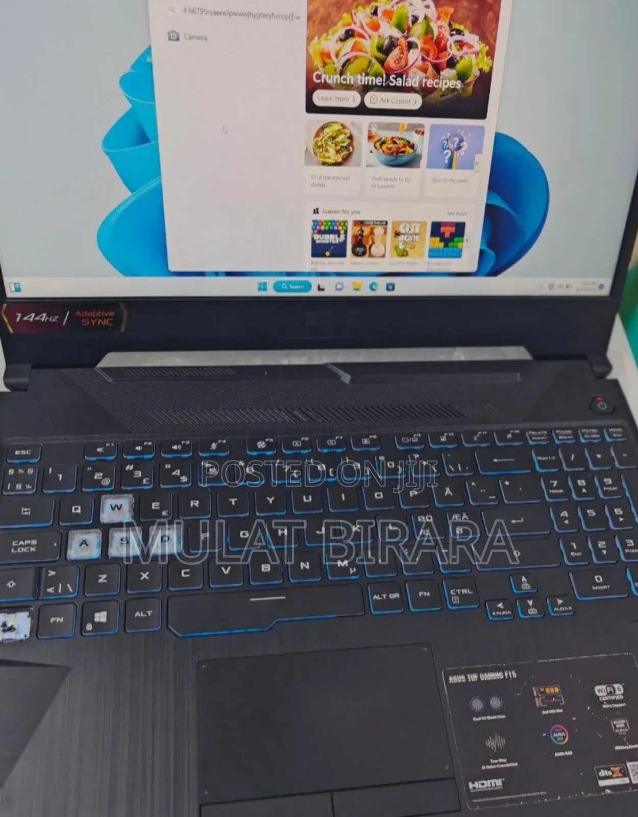 New Laptop Asus TUF Gaming A15 16GB Intel Core I5 SSD 512GB