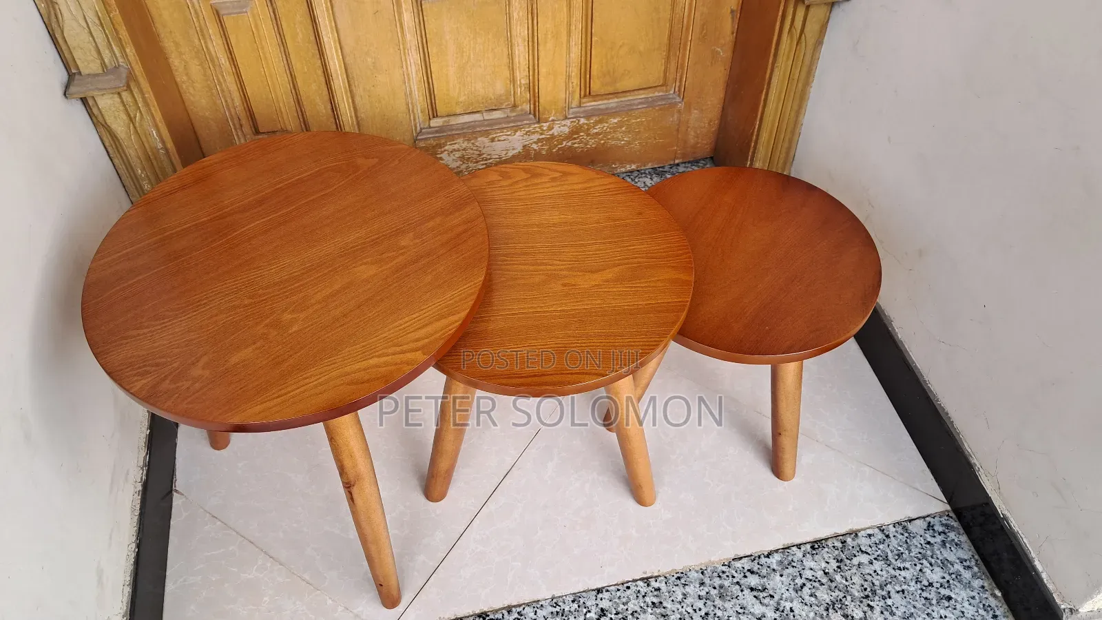 Oak Laminate Coffee Table Set